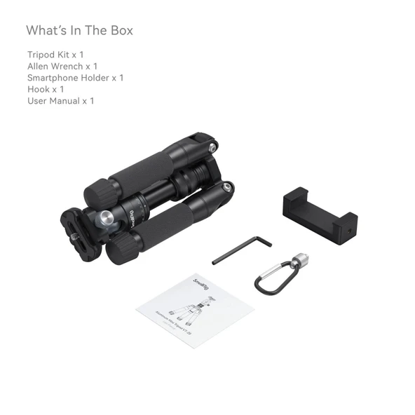 SmallRig 4289 VT-20 Aluminum Mini Tripod - Resim 7