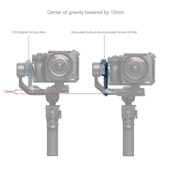 SmallRig 4196 DJI RS 3 Mini  için  Genişletilmiş Dikey Kol - Resim 4