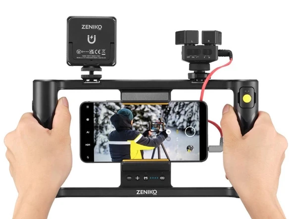 Zeniko MR11 LED'li Vlog Telefon Kiti - Resim 2