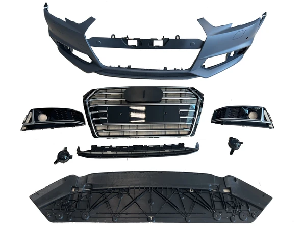 AUTOGP Audi a4 s4 ön tampon  ve panjur seti 2016 / 2019 ürün görseli 1