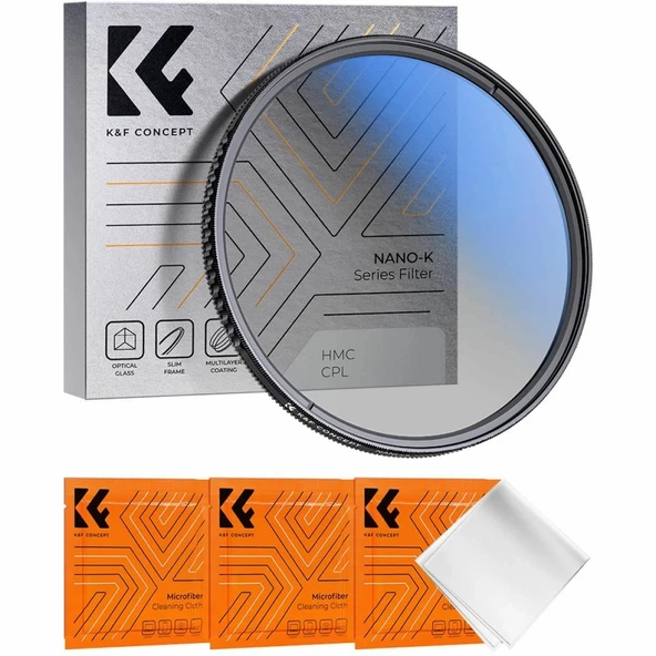 K&F Concept NANO-K SERIES 77mm HMC-CPL Filtre Ultra İnce Çok Kaplamalı ürün görseli 1