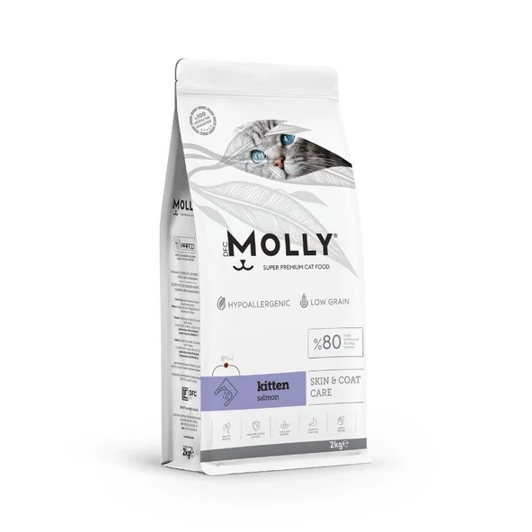 Molly Düşük Tahıllı Hypoallergenic Somonlu Yavru Kedi Maması 2 Kg ürün görseli 1