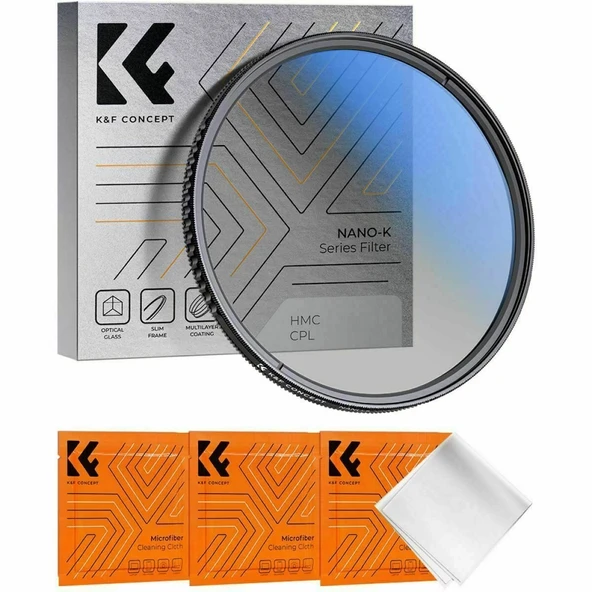 K&F Concept NANO-K SERIES 55mm HMC-CPL Filtre Ultra İnce Çok Kaplamalı ürün görseli 1
