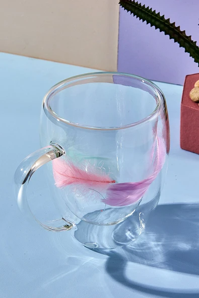 Perotti Double Feather Çift Cidarlı Kupa 350 ml - Resim 2