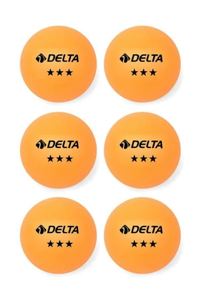 Delta 6 Adet Turuncu Masa Tenisi Topu ( Pinpon Topu ) ürün görseli 1