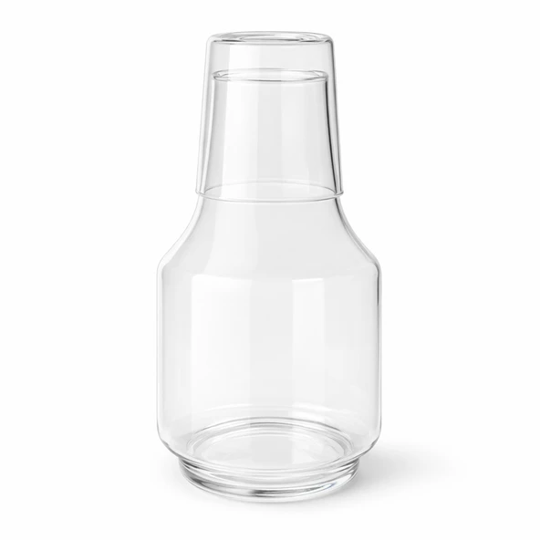 Bardaklı Borosilikat Cam Sürahi 1.75 Litre, Isıya Dayanıklı Şeffaf Su ve Soğuk İçecek Sürahisi ürün görseli 1