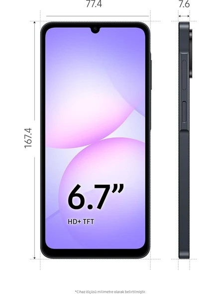 Samsung Galaxy A07 128 GB Siyah - Resim 2