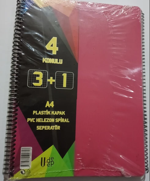 Çoklu defter 3+1 pp sprialli ürün görseli 1