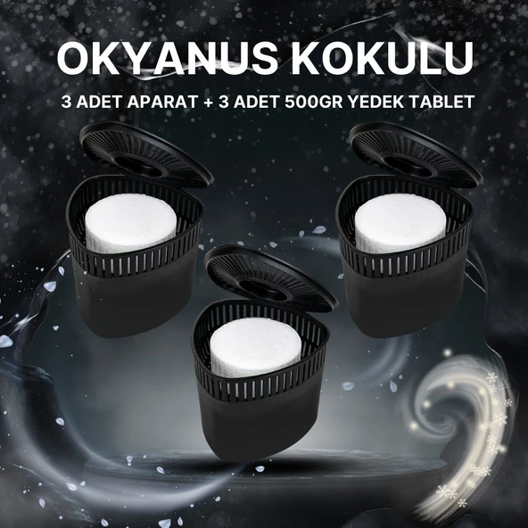 3 Adet 500GR - OKYANUS - Nem Alıcılı Ve Rutubet Giderici Aparat Üçgen (TABLET DAHİL) ürün görseli 1