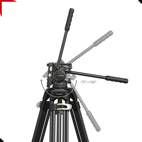 SmallRig 3751B AD-01 Profesyonel Video Tripod - Resim 3