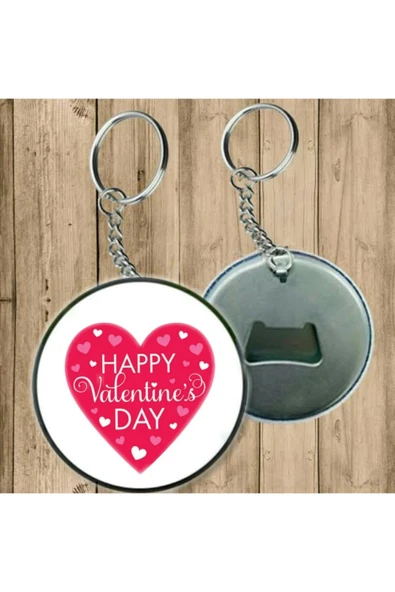 Happy Valentine Anahtarlık - Açacaklı Anahtarlık ürün görseli 1