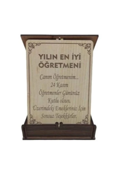Öğretmenler Günü Hediyesi Ahşap Plaket ürün görseli 1