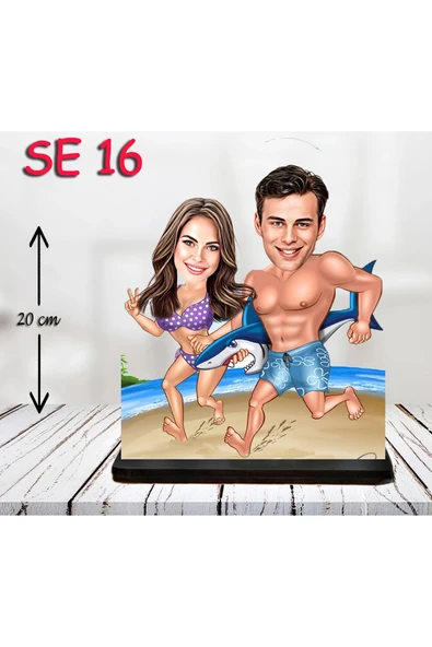 Kişiye Özel Ahşap Biblo - Sahil Temalı Biblo ( 3D Biblo ) ürün görseli 1