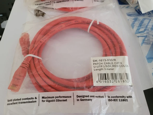 DK-1613-030 PATCH CABLE CAT 6 3 METRE ürün görseli 1