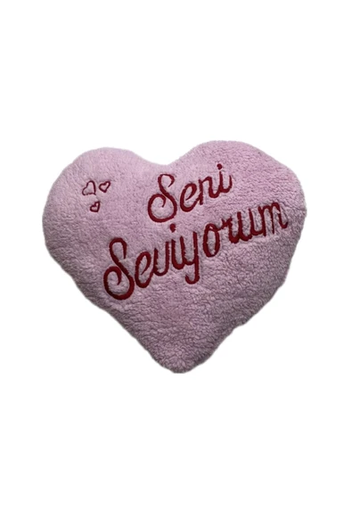 Peluş Kalp Yastık - Seni Seviyorum Yastık ürün görseli 1