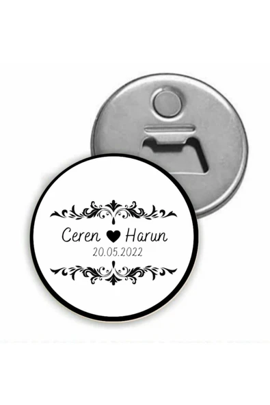 Kişiye Özel Açacaklı Düğün Magnet - Nişan Magnet - Söz Magnet ( 25 Adet ) ürün görseli 1