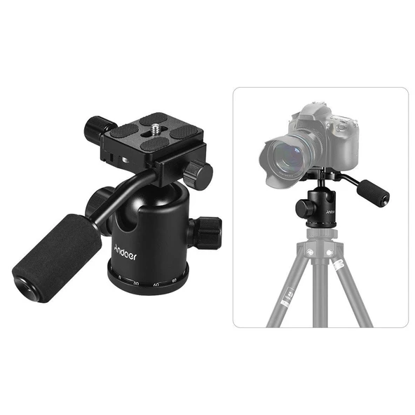 Andoer D6092 360 Derece Dönen Panoramik Top Kafa - Resim 5