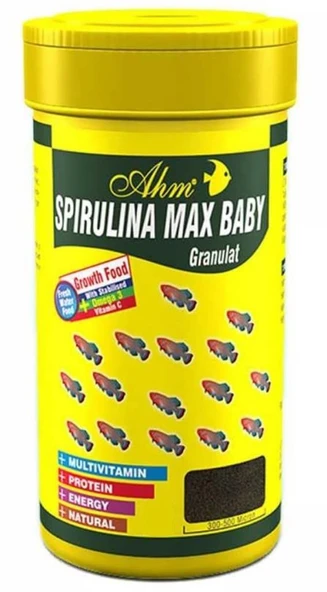 Ahm Spirulina Max Baby Granulat Balık Yemi 100 Ml ürün görseli 1