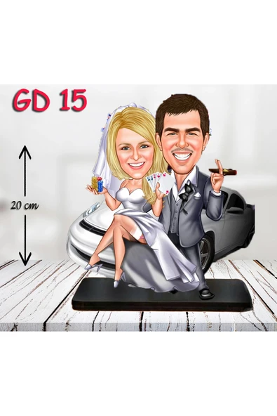 Kişiye Özel Ahşap Biblo - Düğün Biblo 6 ( 3D Biblo ) ürün görseli 1