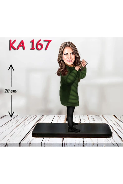 Kişiye Özel Ahşap Biblo - Kadın Karikatür Biblo - Kadın Biblo 33 ürün görseli 1