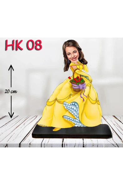 Kişiye Özel Ahşap Biblo - Kız Çocuk Karikatür Biblo - Kahraman 7 ürün görseli 1