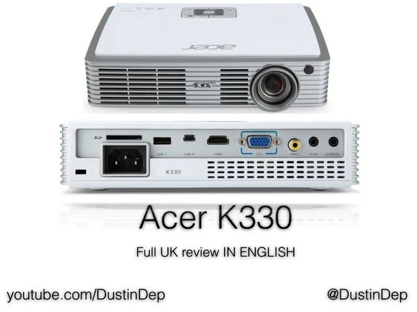ACER PROJESİYON CİHAZI K330 MODEL CWX1012 LED MODEL HDMLI VGALI 500 Ansi Lumen, 20.000 Saat USB XVGA 1280X800 ÇÖZÜNÜRLÜK  (YENİLENMİŞ 2. EL ÜRÜN) ürün görseli 1