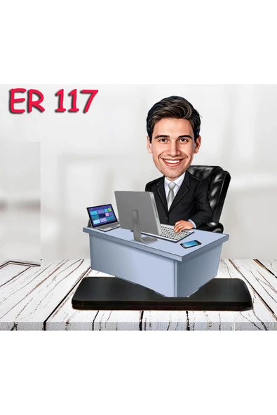 Kişiye Özel Ahşap Biblo - Masa Başı Karikatür Biblo - Erkek Biblo 27 ürün görseli 1