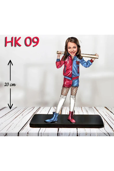 Kişiye Özel Ahşap Biblo - Kız Çocuk Karikatür Biblo - Kahraman 8 ürün görseli 1