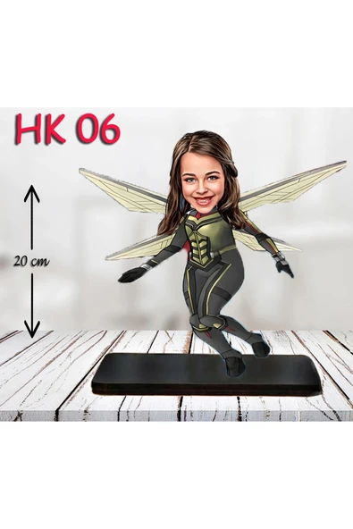 Kişiye Özel Ahşap Biblo - Kız Çocuk Karikatür Biblo - Kahraman 5 ürün görseli 1