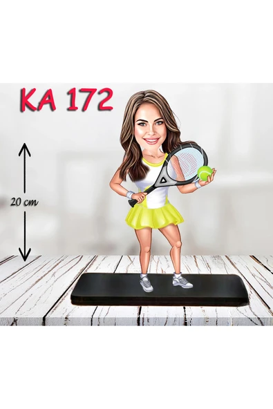 Kişiye Özel Ahşap Biblo - Sporcu Kadın Karikatür Biblo - Sporcu Biblo 14 ürün görseli 1