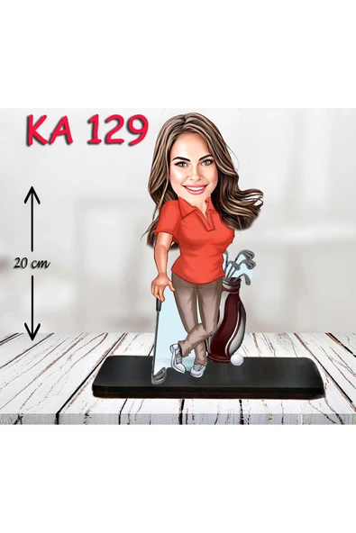 Kişiye Özel Ahşap Biblo - Sporcu Kadın Karikatür Biblo - Sporcu Biblo 8 ürün görseli 1