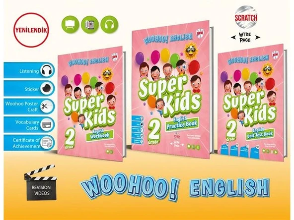 Kırmızı Beyaz Super Kids Woo Hoo! 2. Sınıf Yeni Maarif ürün görseli 1