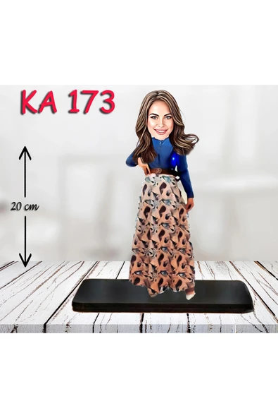 Kişiye Özel Ahşap Biblo - Kadın Karikatür Biblo - Kadın Biblo 36 ürün görseli 1