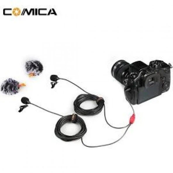 Comica CVM-D02 Çiftli Yaka Mikrofonu (2.50mt) - Resim 2