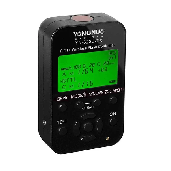 Yongnuo YN-622C Modeli İçin  TX E-TTL Ekranlı Tetikleyici Canon Uyumlu (Tekli) ürün görseli 1