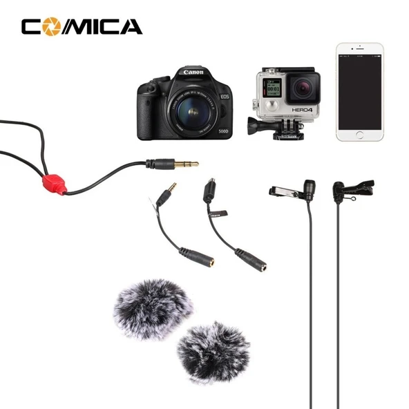Comica CVM-D02 Çiftli Yaka Mikrofonu (2.50mt) - Resim 3