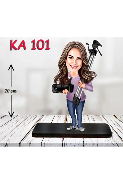 Kişiye Özel Ahşap Biblo - Kadın Karikatür Biblo - Kadın Biblo 22 ürün görseli 1
