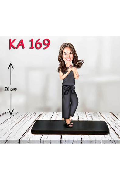 Kişiye Özel Ahşap Biblo - Kadın Karikatür Biblo - Kadın Biblo 35 ürün görseli 1