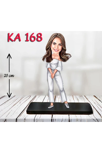 Kişiye Özel Ahşap Biblo - Kadın Karikatür Biblo - Kadın Biblo 34 ürün görseli 1