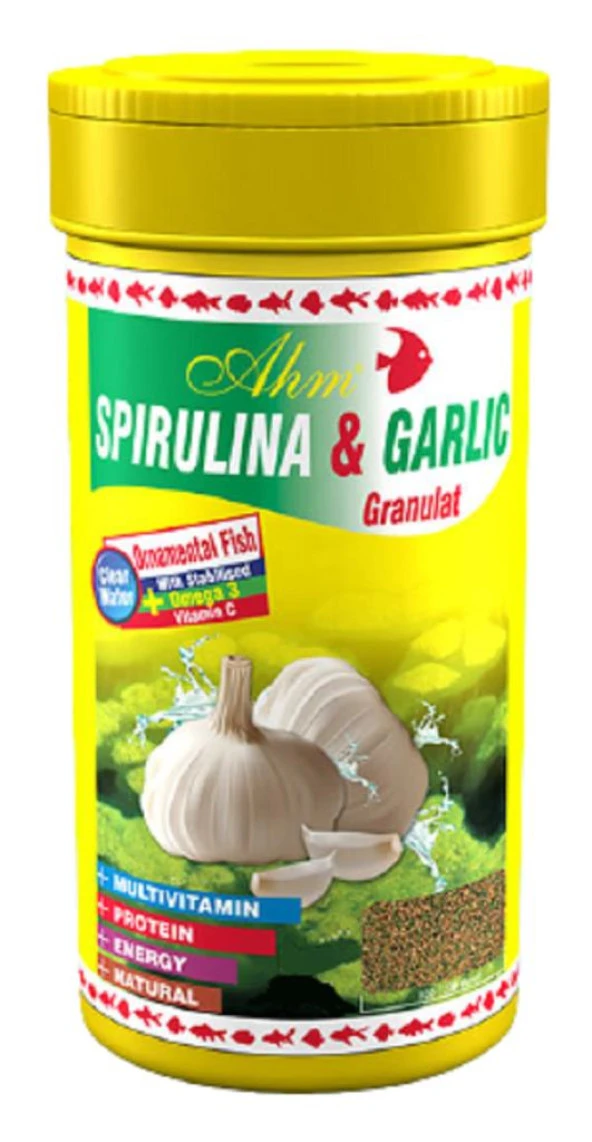 Ahm Spirulina Garlic Sarımsaklı Balık Yemi 250 ml ürün görseli 1