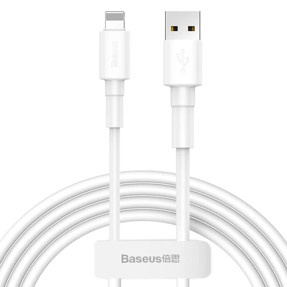 Baseus Mini White Lightning 1M Kablo 2.4A Beyaz ürün görseli 1