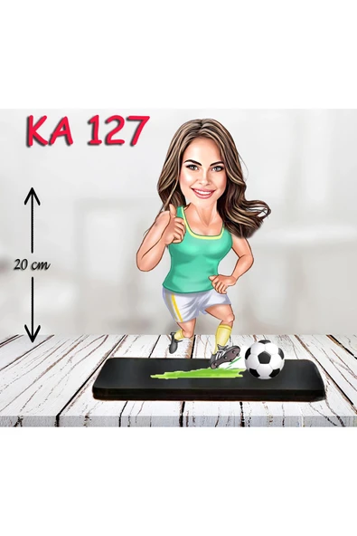 Kişiye Özel Ahşap Biblo - Sporcu Kadın Karikatür Biblo - Sporcu Biblo 6 ürün görseli 1