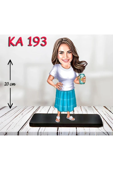 Kişiye Özel Ahşap Biblo - Kadın Karikatür Biblo - Kadın Biblo 42 ürün görseli 1