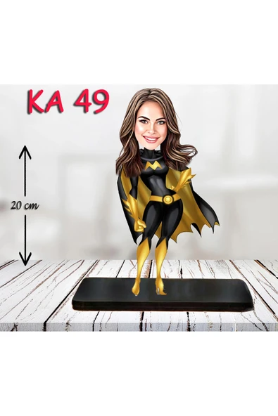 Kişiye Özel Ahşap Biblo - Kahraman Kadın Karikatür Biblo 5 ürün görseli 1