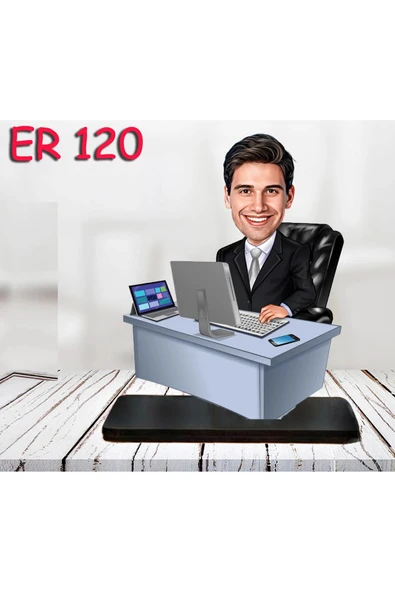 Kişiye Özel Ahşap Biblo - Masa Başı Karikatür Biblo - Erkek Biblo 30 ürün görseli 1