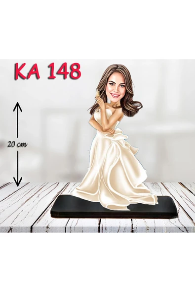 Kişiye Özel Ahşap Biblo - Kadın Karikatür Biblo - Kadın Biblo 26 ürün görseli 1