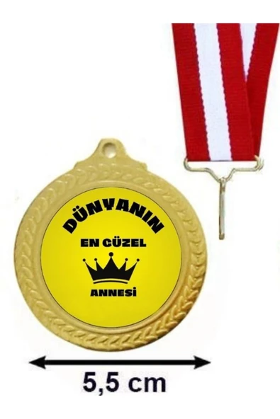 Dünyanın En Güzel Annesi Madalyası - Anneler Günü Madalyası ürün görseli 1