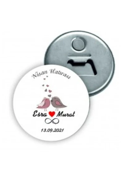 Kişiye Özel Açacaklı Düğün Magnet - Nişan Magnet - Söz Magnet ( 24 Adet ) ürün görseli 1