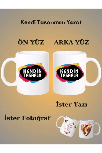 Kişiye Özel Bardak - Resimli Bardak - Yazılı Bardak - Özel Tasarım Bardak ürün görseli 1