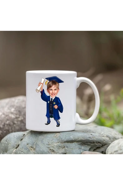 Kişiye Özel Bardak - Karikatür Bardak - Mezun Öğrenci Bardağı ürün görseli 1